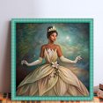thumbnail image 2 of Hilo Algodón Bordado Punto Cruz Impreso Princesa Tiana 11CT 40x40cm, 2 of 9