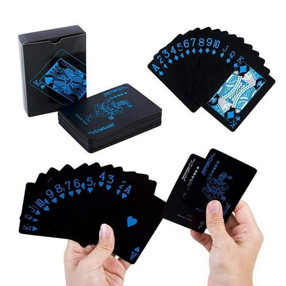 Firstly Black Deck Of Premium Plastic Bridge Playing Cards Pack Of 1 For Adult - Highly Flexible, Durable Playing Cards With Great Slip & Design | Use For Party & Game | Waterproof Playing Cards
