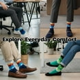 thumbnail image 5 of BambooMN Colorful Unisex Diamond Trails Rayon From Bamboo Crew Socks for Men and Women - Sunset Canyon - Medium - 1 Pair, 5 of 6
