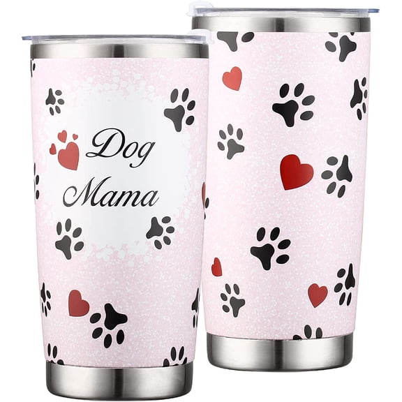 Dog Mom Gifts for Women - 20oz Stainless Steel Insulated Dog Mom Tumbler - Dog Mug Dog Lover Gifts for Women - Birthday, Valentines Day Christmas Gifts