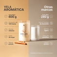 thumbnail image 2 of Vela De Soya Aromática | 600 g | Aroma Canela | Duración 120 horas | Cera Para Masaje B Life., 2 of 7