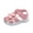 Pink, variant on Girls Leather Soft Closed Toe Princess Flat Shoes Summer Sandals(Toddler/Little Kid) White for Size 6