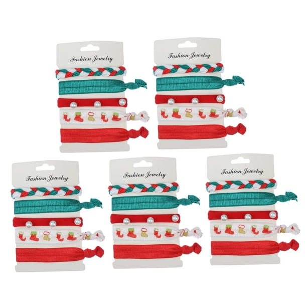 25 unidades de diademas con temática navideña, palitos para el pelo, coleteros para el pelo para niñas, bufandas navideñas para el pelo, banda para el pelo de Papá Noel, cinta para el pelo