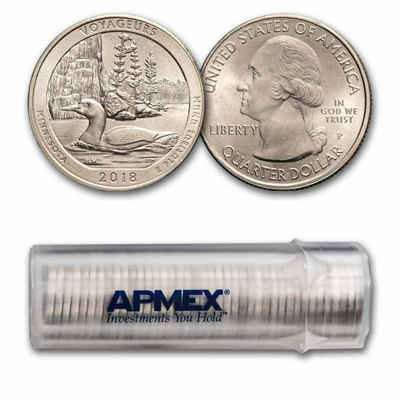 2018-P ATB Quarter Voyageurs National Park 40-Coin Roll BU