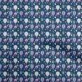 thumbnail image 1 of oneOone Rayon Teal Blue Fabric Circus Sewing Craft Projects Fabric Prints By Yard 56 Inch Wide, 1 of 5