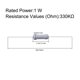 thumbnail image 3 of Uxcell 50Pcs 1W 1 Watt Resistor de Película de Óxido Metálico Axile 330K Ohm ±5% Tolerancia, 3 of 5