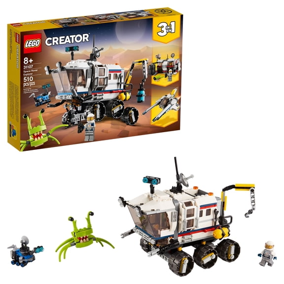 LEGO Creator 3in1 Space Rover Explorer 31107 Building Toy for Kids Ages 8  (510 pieces)