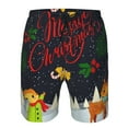 thumbnail image 4 of Naloa Merry Christmas Elk Men's Beach Shorts, Surfing shorts, Swim trunks, Quick Dry Swim Trunks for Surfing Beach Fun - Large, 4 of 9