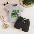 thumbnail image 5 of Gerichy Toddler Boys Clothes Toddler Boys Summer 2PCS Outfits Letter Print Short Sleeve Shirt Top Shorts Set, 5 of 6