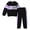 Purple Block, variant on Toddler Girls 2 Piece Cute Outfits Set Leopard Pink Color Block Crewneck Sweatshirt with Jogger Pants Kids Clothing Set 3-4 T