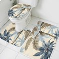 thumbnail image 3 of Palm Tree Beach Bath Mat 3 Piece Bathroom Rug Set, Watercolor Botanical Seaside Non Slip Bath Rug Contour Mat and Toilet Lid Cover, Absorbent Shower Mats Soft Bath Rugs and Mats Sets, 3 of 8