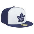 thumbnail image 3 of Men's New Era White/Blue Toronto Maple Leafs Repeat Two-Tone 59FIFTY Fitted Hat, 3 of 5