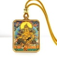 thumbnail image 6 of Tibetan Thangka Pendant Hand Painted Zakiram Wealth God Amulet Necklace Ornament, 6 of 9