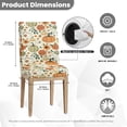 thumbnail image 7 of Vintage Pumpkin Thanksgiving Chair Covers Set of 4 Soft Spandex Removable Fall Chair Covers for Dining Chairs Stretchable Polyester Washable Parsons Chairs Slipcover for Restaurant Banquet, 7 of 7