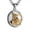 Gold&Silver, variant on St Michael The Archangel Catholic Medal Stainless Steel Amulet Pendant Necklace 22+2" Rolo Curb Chain (Gold-1)