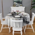 thumbnail image 2 of Black White Gold Marble Pattern Round Tablecloth 60"x60",Wrinkle Wipeable Table Cloth for Kitchen Dining Room Picnic Patio Party, 2 of 6