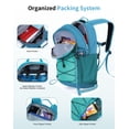 thumbnail image 4 of Small Hiking Backpack 20L - Lightweight Water-Resistant Hiking Daypack with Hydration System Compatible,Smart Camping Travel Backpack for Men Women,Outdoor Rucksack for Climbing Cycling(Cyan-20L), 4 of 11