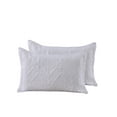 thumbnail image 3 of Marina Decoration Solid Embossed Pinsonic Coverlet Bedspread Bedding Ultra Soft Summer Quilt Set with Shams, White Color, 3 of 5