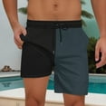 thumbnail image 2 of FRSASU Men's 2 in 1 Running Shorts 5 Inch Gym Athletic Color Block Workout Shorts for Men Quick Dry Active Training Shorts with Pockets Navy, 2 of 9