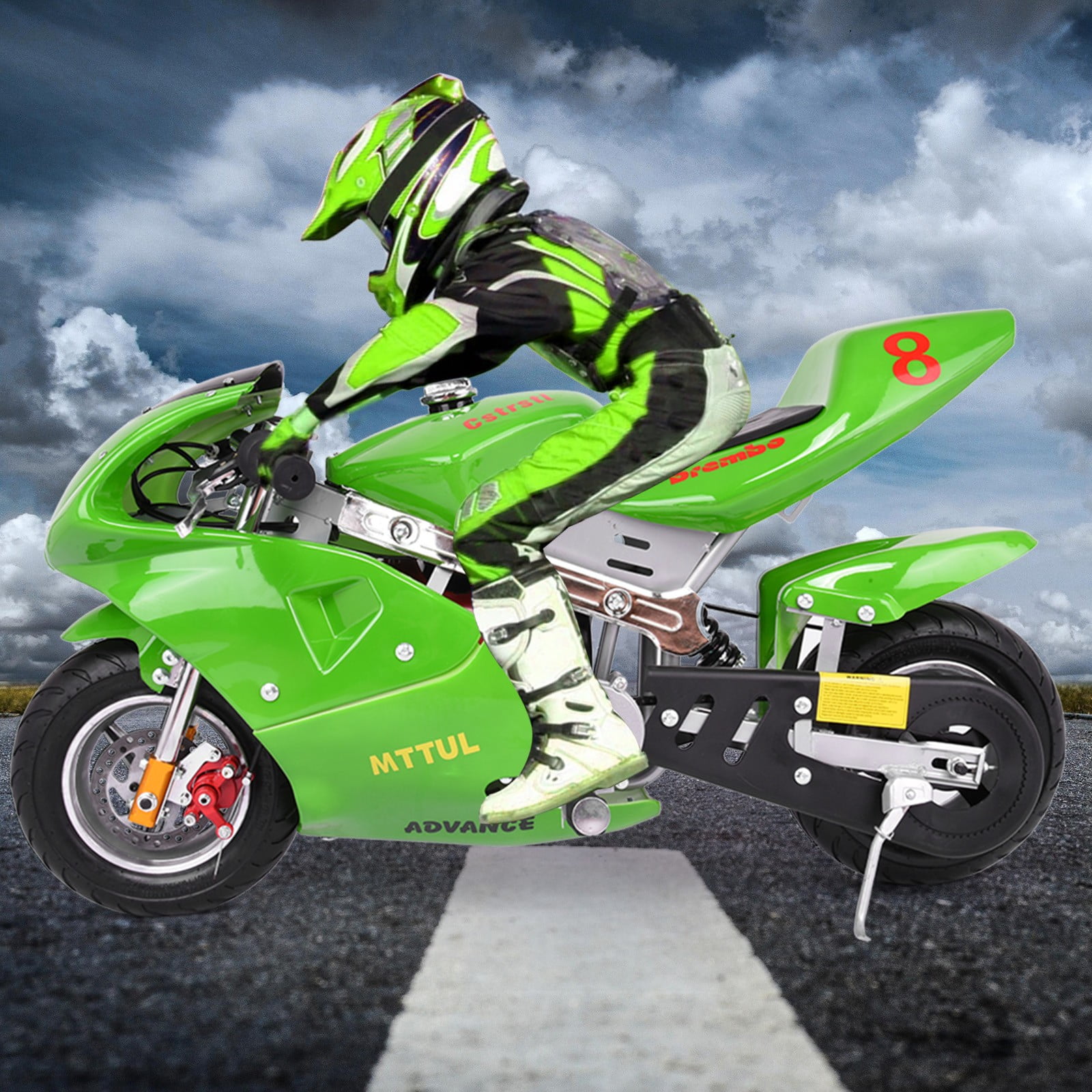 Mini Gas Power Bike Motorcycle 49cc 4-Stroke Engine For Kids Teens US - Walmart.com
