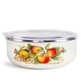 thumbnail image 5 of STPgoods Enameled Aluminim Storage Bowl with Lid Set 1 Qt and 1.5 Qt 2 Pcs. Apples Enamel Storage Food Container with Lid Set Stackable Enamel Bowls, 5 of 8
