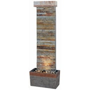 Kenroy Home Tacora Natural Slatewith Copper Accents Indoor/Outdoor Floor Fountain