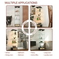 thumbnail image 4 of GZXS 65.8"H Glass Display Cabinet with Lock and Lights, 4-Shelf Lighted Curio Cabinet w/ Storage Drawer, Floor Standing Collection Showcase for Living Room Bedroom Home Office (Black+Natural), 4 of 10