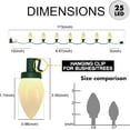 thumbnail image 4 of C9 Bulbs Outdoor Lights String Christmas 25 LED Strawberry Xmas Tree Waterproof Decoration Indoor Plug in 14.4 Feet Used for Patio Party Festive Courtyard Home(Warm White), 4 of 5