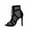 Black, variant on BADHUB Women's Mesh Sandals Booties Peep Toe High Top Sandals Lace Up Summer Boots Buckle Strap Dance Party Pump Shoes Open toe
