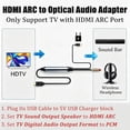 thumbnail image 4 of KSRplayer HDMI ARC to Optical Audio Converter – 24bit/192KHz, ARC to Toslink Adapter for HDTV, Soundbar, Amplifier (For TV with ARC Port, Not for eARC), 4 of 7