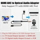 thumbnail image 4 of KSRplayer Convertidor de ARC a Audio Óptico HDMI – 24bit/192KHz, Adaptador de ARC a Toslink para HDTV, Barra de Sonido, Amplificador (para TV con Puerto ARC, No para eARC), 4 of 7