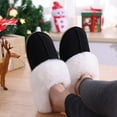 thumbnail image 2 of Comwarm Fuzzy House Slippers for Women Fluffy Memory Foam Suede Slippers with Faux Fur Collar Indoor Outdoor,Black, 2 of 9