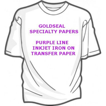t shirt purple line iron on transfer paper 8 5 x 11 custom pack 25