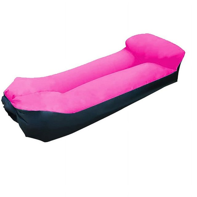 POINTERTECK 1 Pack 92.5” X 27.5” Pillow Inflatable Lounger Air Sofa With the Squared Headrest Waterproof Ripstop Nylon for Pool Float Beach Festival Backyard and Outdoor Use Lightweig