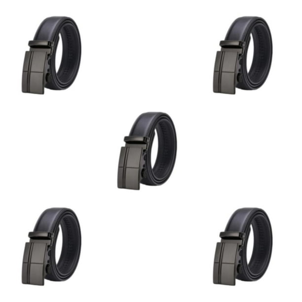 Minnieouse Cinturón de hebilla de aleación de moda negro para hombres - Anticorrosión Adecuado para jeans Business Belt Automatic 004 125cm Type2 NO2