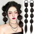 thumbnail image 2 of female Bubble Plait synthetic Wig Double Ponytail Hair Extension Sweet Cool simulation Hair Natural temperament artificial wig, 2 of 10