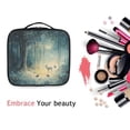 thumbnail image 6 of FORMRS Travel Makeup Bag Large Capacity Train Case Cosmetic Organizer with Adjustable Dividers, Night Forest Scene, 6 of 8