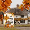 thumbnail image 2 of Sm:)e Turkey Cross Pumpkin Bow Thanksgiving Garden Flag 12 x 18 Inch, Double-Sided Printing, Outdoor Welcome Decor for Yards, 2 of 7