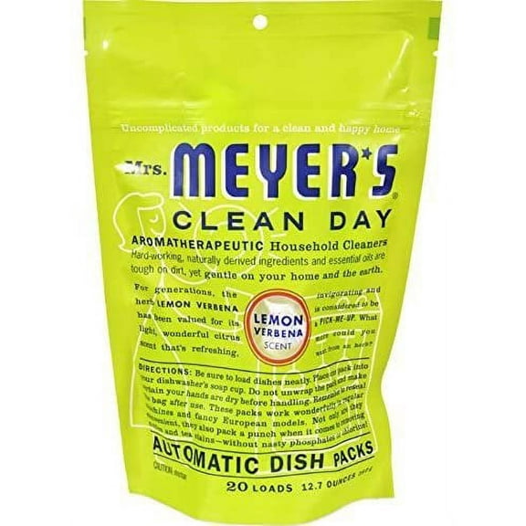 Mrs. Meyer's Auto Dishwashing Packs Lemon Scent - Dish Detergent - 12.7 oz