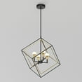 thumbnail image 4 of Artika Peyton 15W LED Modern Mid-Century Chandelier, Black and Gold, 4 of 10