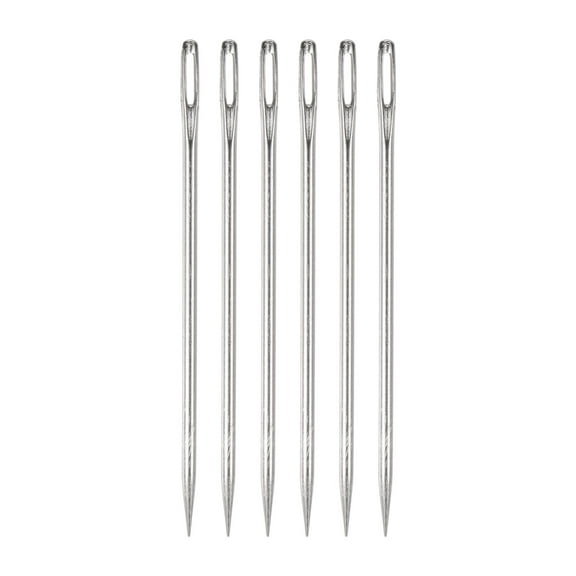 Uxcell 4 Inch Upholstery Needles Stainless Steel Large Eye Stitching Needles 6 Pack