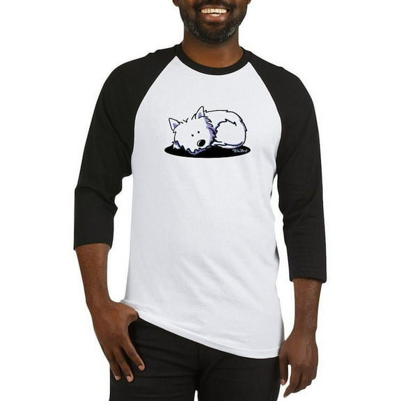 CafePress - Nap Time Westie Baseball Jersey - Cotton Baseball Jersey, 3/4 Raglan Sleeve Shirt