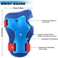thumbnail image 6 of Kids Protective Gear Set Knee Pads for Kids 3-14 Years Toddler Knee and Elbow Pads with Wrist Guards 3 in 1 for Skating Cycling Bike Rollerblading Scooter-BLUERED, 6 of 8