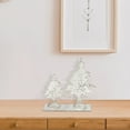 thumbnail image 3 of Distressed White Metal Double Tree Candleholder, 3 of 3