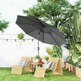 thumbnail image 2 of Outsunny Parasol de Marché Rond 3 m x 2,4 m, Parasol de Terrasse, Gris, 2 of 10