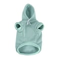 thumbnail image 1 of Sudadera para perros con capucha, ropa para mascotas de primavera/otoño/invierno, abrigo cálido, verde pálido M, 1 of 7