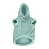 Dog Sweatshirt Hooded Pet Spring/Fall/Winter Clothes Warm Coat for Small and Medium Dogs Pale Green XXL