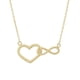 thumbnail image 1 of Cadena Gargantilla Dama Corazón Infinito Oro Sólido 10k amarillo 00, 1 of 7