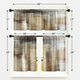 thumbnail image 2 of Brown Kitchen Curtains Grey Beige Window Curtains Valance and Tier Set, Modern Rod Pocket Short Tier Curtain, Abstract Art Small Cafe Curtains for Kitchen Decor 54" x 24", 2 of 6