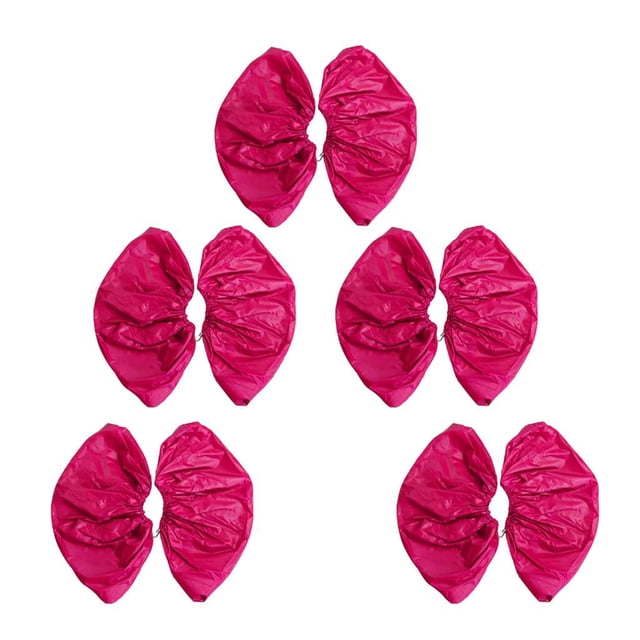 5 Pares De Cubiertas De Zapatos Reutilizables No Lavables De Seguridad Cubrezapatos Impermeables - Rojo, como Yuyangstore Cubrezapatos antideslizantes reutilizables